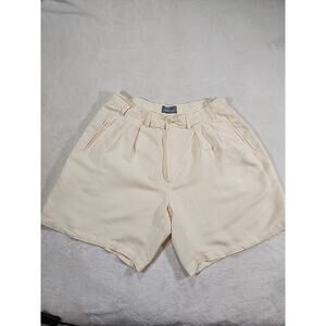 Lords & Taylor The Kensington Collection Men's Linen Blend Shorts 36 Yellow